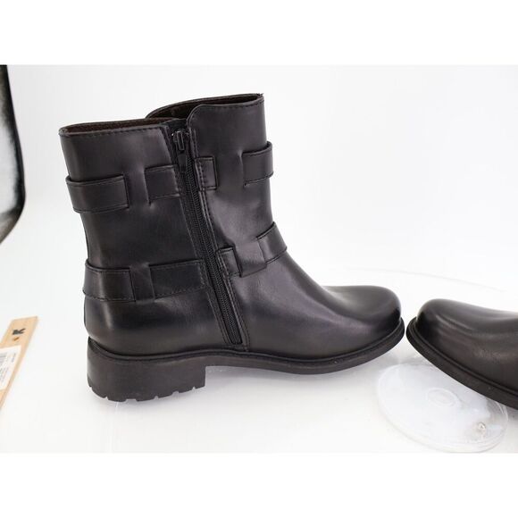 Boc Born Womens Camile Block Heel Booties Moto Size 9.5 Black Faux Leather Boot - Picture 6 of 10